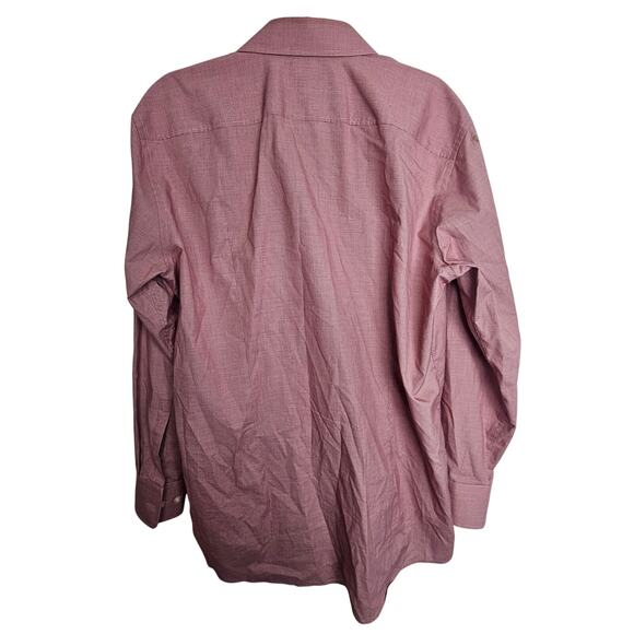 Boss Hugo Boss Dress Shirt Red Sharp Fit Button Front Long Sleeve Men 32/33 - Picture 9 of 9